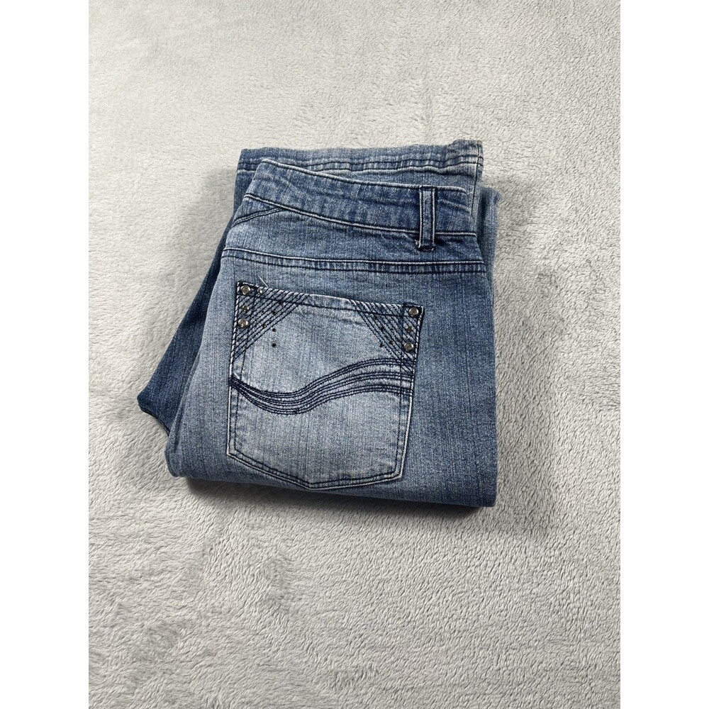 Multiples Womens Jeans Size 6 Rhinstones Stretch Jeans Midrise bootcut